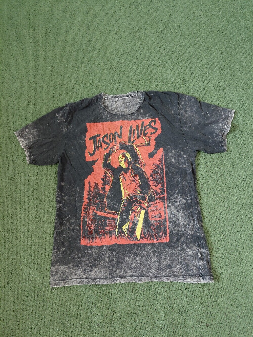 Jason Lives Jason Voorhees Horror Scary Movie Black T Shirt Sz Large